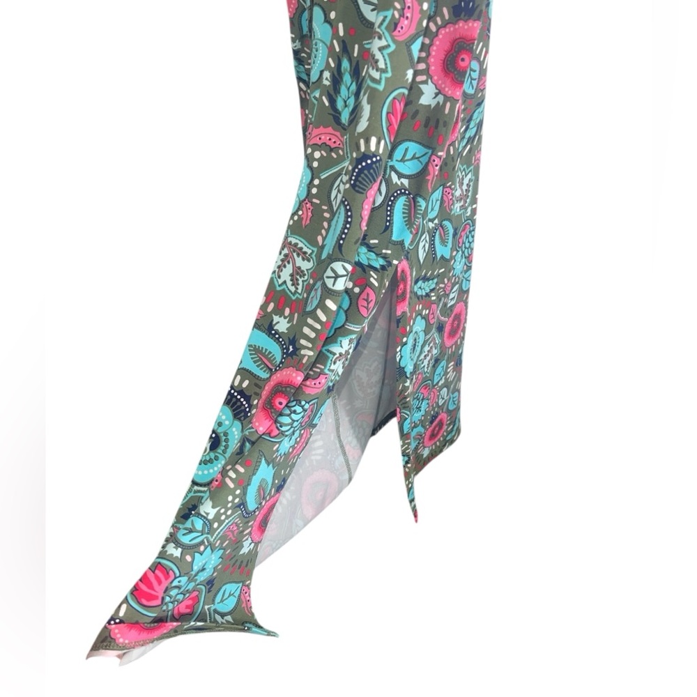 NWT- Talbots Jacobean Floral Jersey Halter maxi dress. Size PM - Picture 12 of 15
